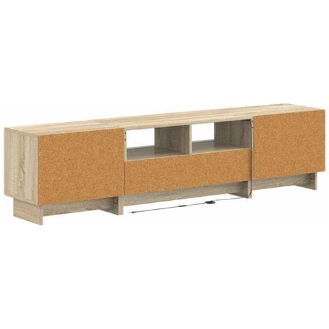 Mobile TV LED a 5 pezzi Rovere Sonoma Legno ingegnerizzato - Foto 9