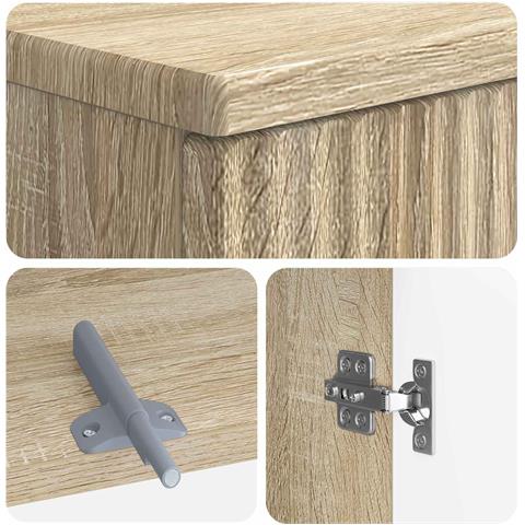 Set di Armadi da Bagno da 2 Pezzi ARNHEM Rovere Sonoma - Foto 8