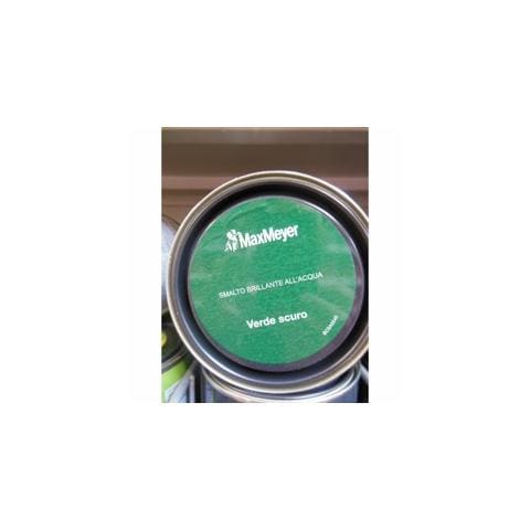 Smalto Acrilico All'Acqua Pronto All'Uso, Finitura Brillante, Latta Da 500 Ml, Resa 3,5-5,5 Mq Verde Scuro - Foto 1