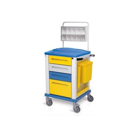 Carrello Medicazione - Piccolo - 4 Cassetti - Giallo - Foto 1