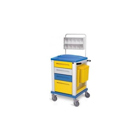 Carrello Medicazione - Piccolo - 4 Cassetti - Giallo - Foto 2