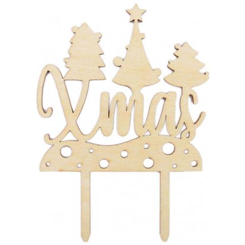 Cake Topper In Legno - Natale Xmas - Foto 5