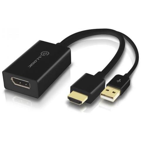 HDDPU-ACTV cavo di interfaccia e adattatore HDMI + USB-A DisplayPort Nero - Foto 1