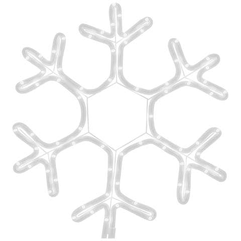 Figura Natalizia Fiocco di Neve con 72 LED Bianco Caldo 38x37cm - Foto 2