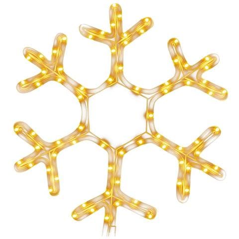 Figura Natalizia Fiocco di Neve con 72 LED Bianco Caldo 38x37cm - Foto 1