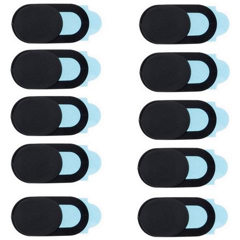 10x Webcam Cover Slider Tappo Privacy Protection Copri Fotocamera Tablet Laptop Pc Mac Smartphone Nero - Foto 1