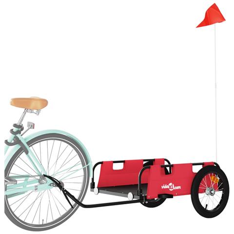 Rimorchio Per Bici Da Carico Rosso In Tessuto Oxford E Ferro - Foto 10