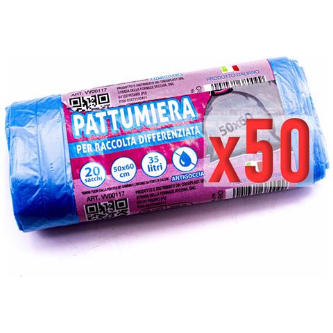 1000 X Buste Per Spazzatura Raccolta Differenziata Blu Sacchi Busta Immondizia - Foto 1