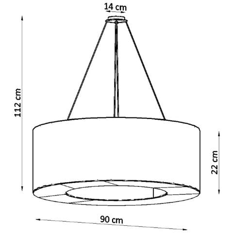 Lampadario Saturno 90 Nero Sl. 0796 - Minimalista Lampadari Nero 112x90x90 Cm - Foto 7