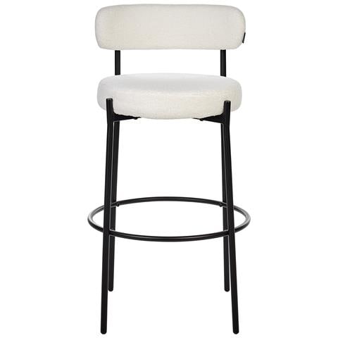 Set Di 2 Sedie Alte Allison Bouclé Bianco - Foto 2