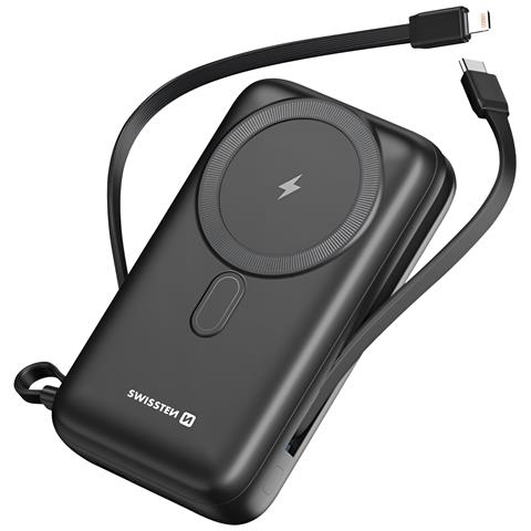 Powerbank Magsafe 20000mah Cavi Usb-c + Lightning Schermo Lcd, Nero - Foto 1