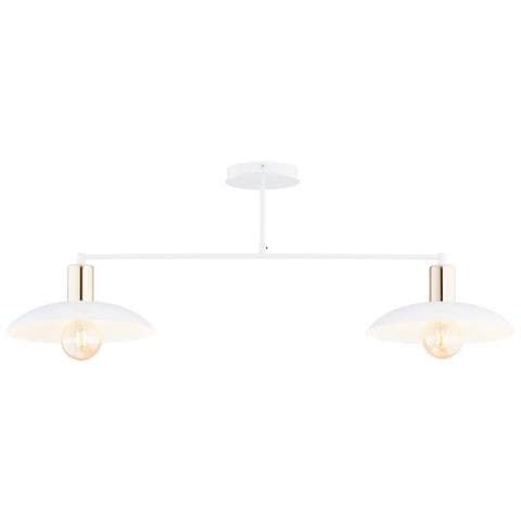 Lampada A Sospensione Hermes - Bianco - Acciaio Verniciato A Polvere, Vetro - 86x60x86 Cm - Foto 1