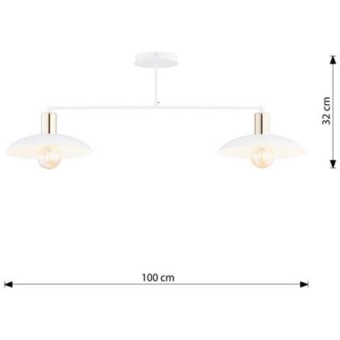 Lampada A Sospensione Hermes - Bianco - Acciaio Verniciato A Polvere, Vetro - 86x60x86 Cm - Foto 7