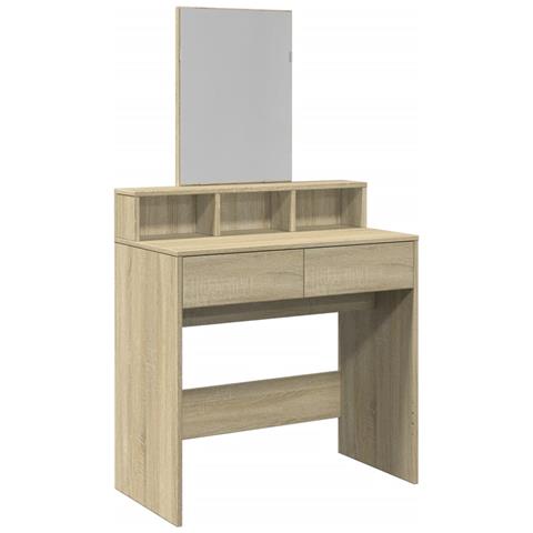 Toeletta Con Specchio Rovere Sonoma 80x41x144,5 Cm - Foto 2