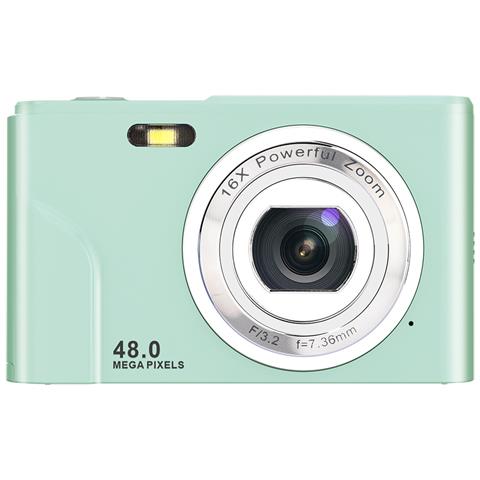 Fotocamera Digitale Da 48 Mp, Fhd 1080p, Zoom 16x, Scheda Di Memoria Da 32 Gb Green - Foto 2