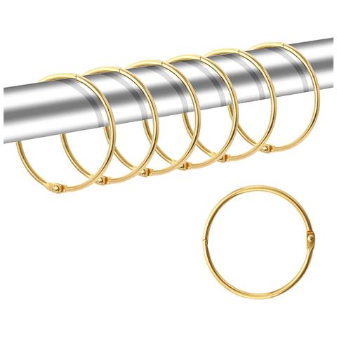 Ganci Per Tende Da Doccia Circolari, Confezione Da 20 Gold - Foto 1