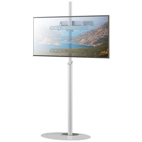 Stand Da Pavimento Tv /led Lcd 32''-65'' Con Base Ovale Bianco - Foto 3