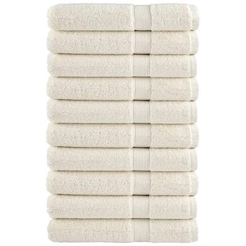 Asciugamani Premium SOLUND 10 pz Crema 100x200 cm 600 g /m² - Foto 1