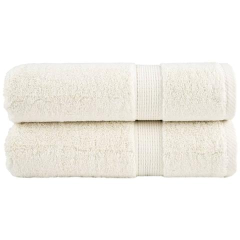 Asciugamani da Doccia SOLUND 2 pz Crema 70x140 cm 600 g /m² - Foto 1
