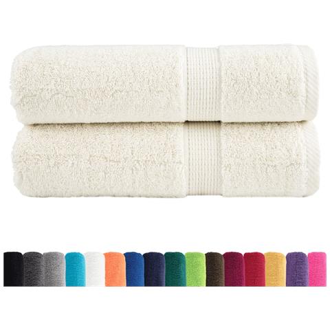 Asciugamani da Doccia SOLUND 2 pz Crema 70x140 cm 600 g /m² - Foto 2