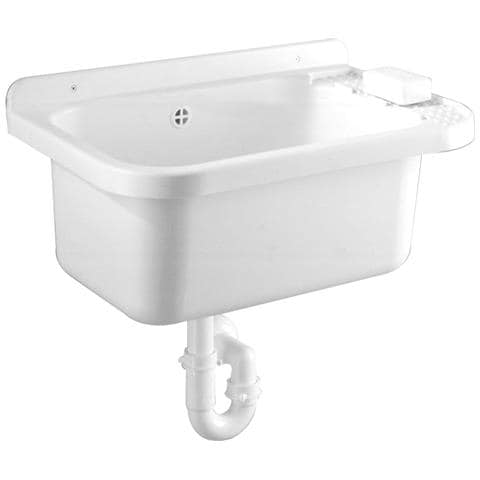 Lavabo Lavandino In Resina A Parete Per Esterno 50x35x25 Cm Con Kit Completo Basin Garofalo - Foto 1