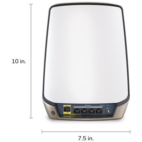 Orbi 860 AX6000 WiFi Router 10 Gig Banda tripla (2.4 GHz / 5 GHz / 5 GHz) Wi-Fi 6 (802.11ax) Bianco 4 Interno - Foto 2