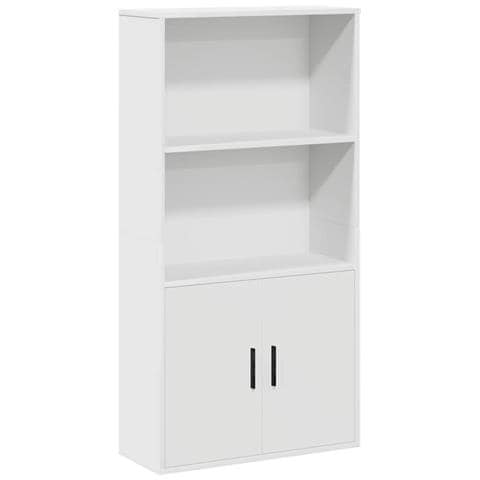 Libreria Bianca 60x24x120 Cm In Legno Multistrato - Foto 2