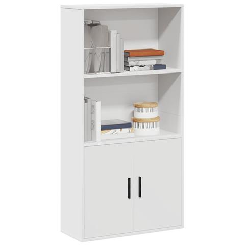 Libreria Bianca 60x24x120 Cm In Legno Multistrato - Foto 1