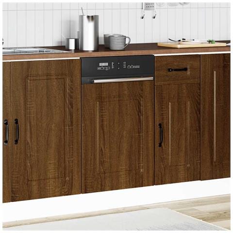 Pannello Lavastoviglie Kalmar Rovere Marrone 45x1,5x67 Cm - Foto 3