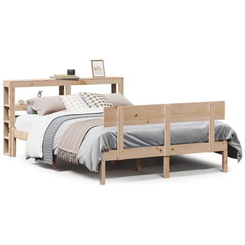 Letto Senza Materasso 140x200 Cm In Legno Massello Di Pino - Foto 2