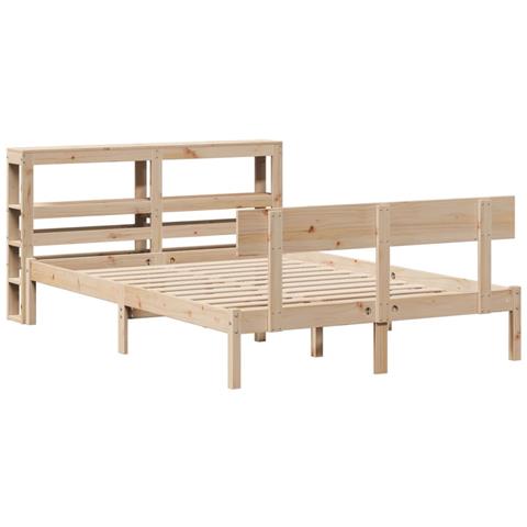 Letto Senza Materasso 140x200 Cm In Legno Massello Di Pino - Foto 3