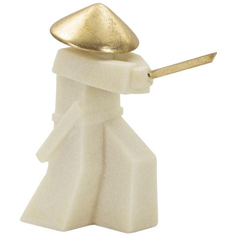 Scultura Giappone 1 - Oro - Poliresina - 34x12x30 Cm - Foto 1