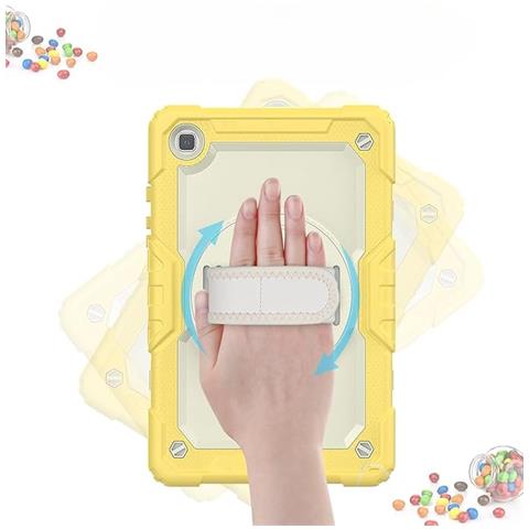 Custodia Gialla Per Ipad 10.2"" 2021 Con Supporto Rotante E Maniglia Pratica! - Foto 2
