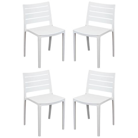 Cabot - Set 4 Sedie In Polipropilene Impilabile - Foto 1