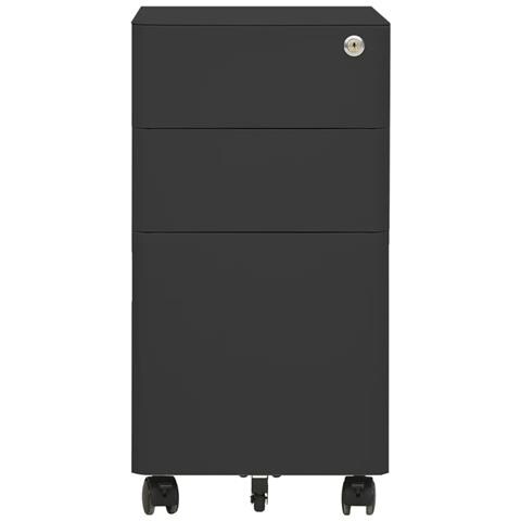 Lusso Casadino -  Schedario Mobile Antracite 30x45x59 Cm In Acciaio - Foto 1