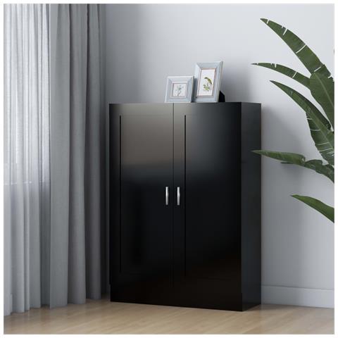 Lusso Casadino -  Libreria Nera 82,5x30,5x115 Cm In Legno Multistrato - Foto 8