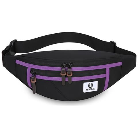 Elegante Marsupio In Tessuto Oxford Grigio Da Uomo - Trasporto Versatile Black - Foto 1