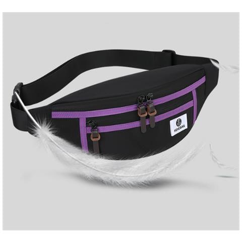 Elegante Marsupio In Tessuto Oxford Grigio Da Uomo - Trasporto Versatile Black - Foto 6