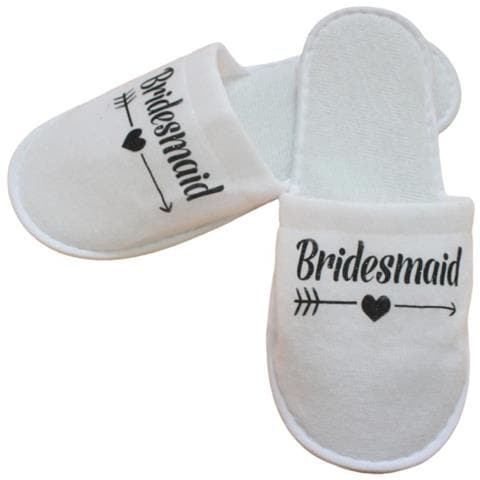 Pantofole Bianche ""bridesmaid"" Per Feste Di Addio Al Nubilato E Spa Black - Foto 1