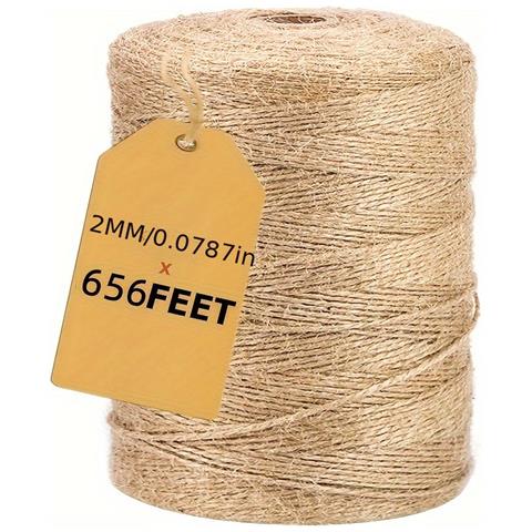 Spago Di Iuta Marrone Naturale - Corda Artigianale Da 200 Metri Per Fai Da Te, Imballaggio E Decorazione - Foto 1