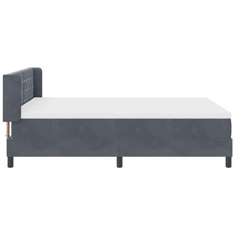 Letto Box Spring con Materasso Nero 100x200 cm in Velluto - Foto 9