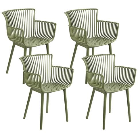 Set Di 4 Sedie Da Giardino Pesaro Verde - Foto 2