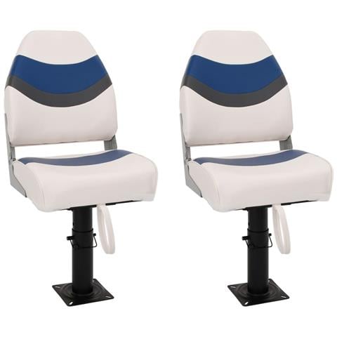 Set Sedile da Barca Pieghevole 4 pz con Schienale Alto - Foto 1