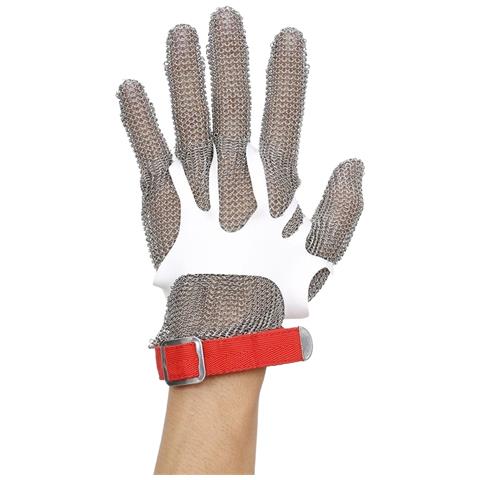 Guanto Resistente Al Taglio In Acciaio Inossidabile 316l Con Cinturino In Nylon - Stile A Rete Per Una Maggiore Protezione Della Mano - Foto 1