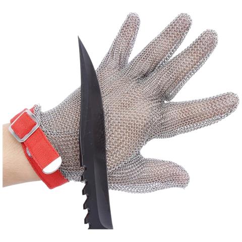 Guanto Resistente Al Taglio In Acciaio Inossidabile 316l Con Cinturino In Nylon - Stile A Rete Per Una Maggiore Protezione Della Mano - Foto 7