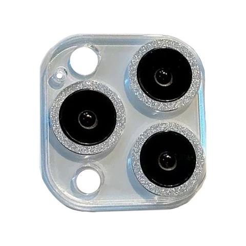 Protezione Obiettivo Fotocamera Integrata Con Glitter Argento (confezione Da 2) Compatibile Con Iphone 14 Pro Max - Foto 3