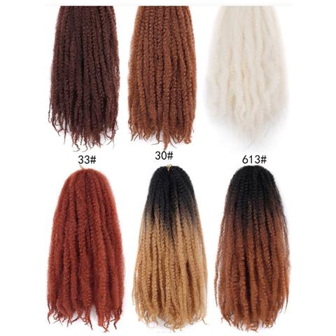 Extension Per Capelli Afro Kinky Ricci Ombre - Parrucca Dreadlock Caterpillar - Foto 4