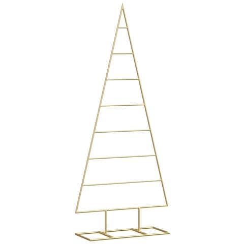 Albero di Natale in metallo con supporto Oro 125 cm - Foto 1