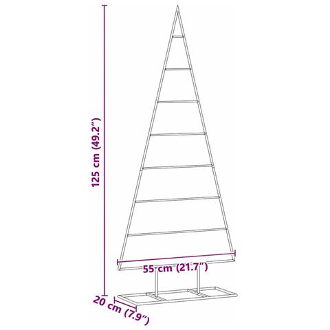 Albero di Natale in metallo con supporto Oro 125 cm - Foto 9