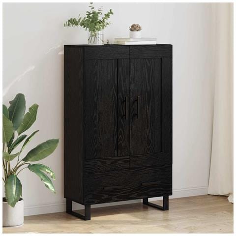 Credenza Rovere Nero 69,5 x 31 x 115 cm Legno multistrato - Foto 2